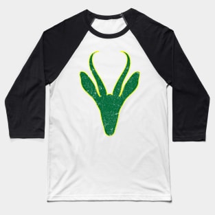 Springbok Face South Africa Green & Gold Baseball T-Shirt